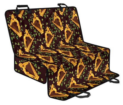 Harp Pattern Print Design 02 Rear Dog Car Seat Cover Hammock