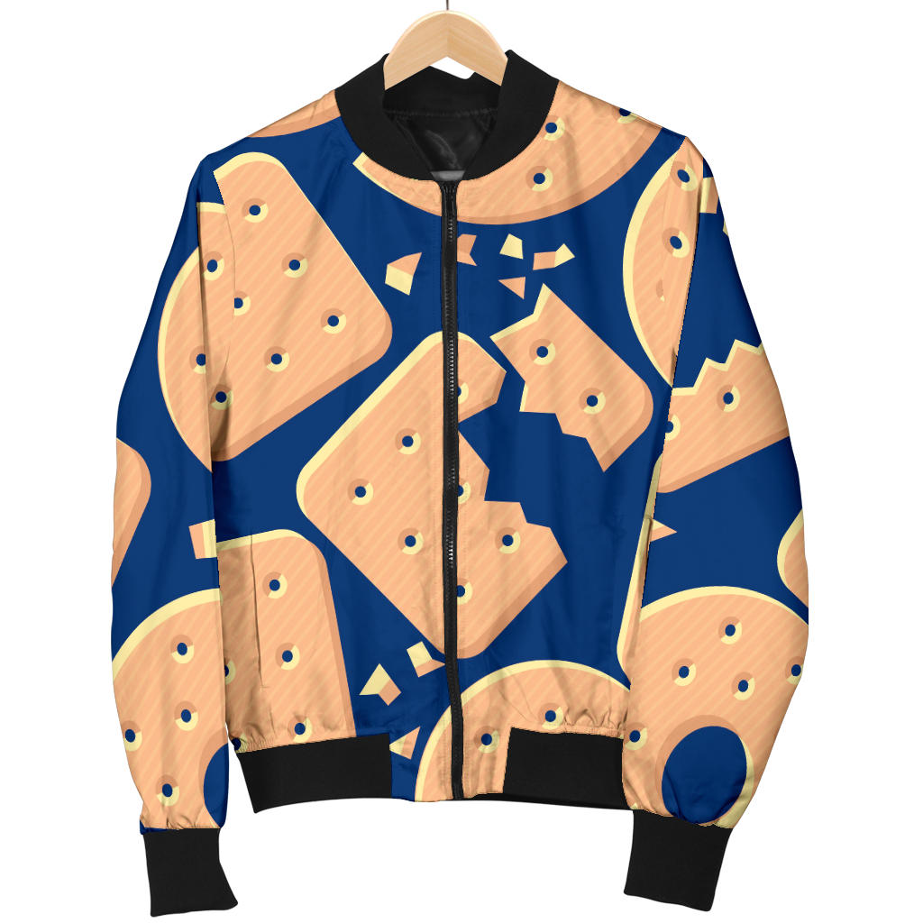 Cracker Pattern Print Design 03 Men Bomber Jacket