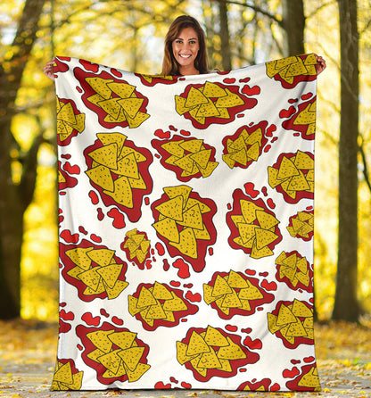Nachos Pattern Print Design A03 Premium Blanket