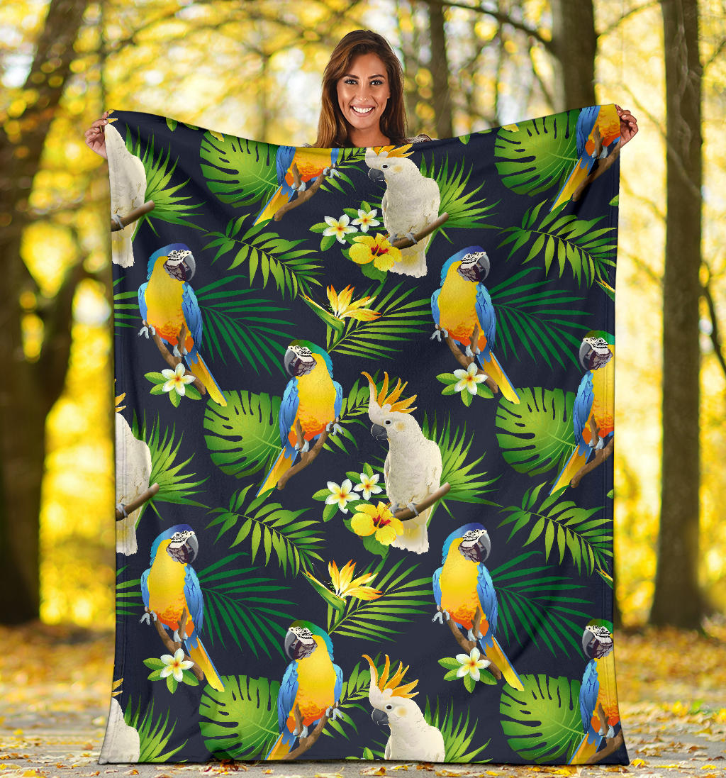 Parrot Pattern Print Design A03 Premium Blanket