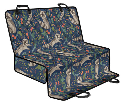 Raccoon Pattern Print Design A02 Rear Dog Car Seat Cover Hammock