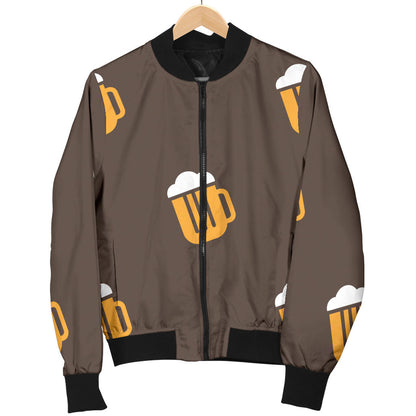 Beer Pattern Print Design 01 Men Bomber Jacket