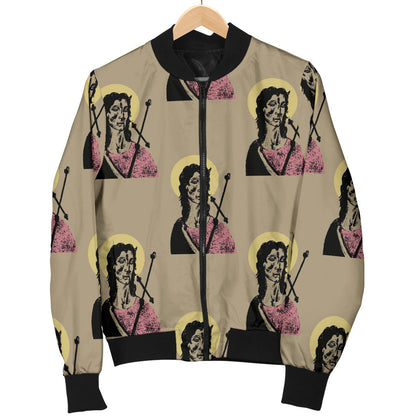 Christian Pattern Print Design 04 Men Bomber Jacket