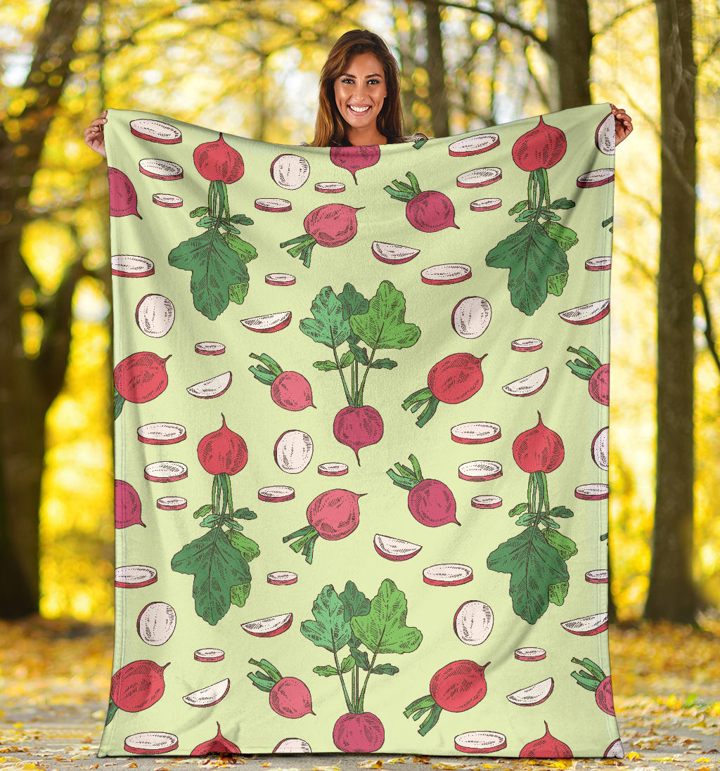 Radish Pattern Print Design A04 Premium Blanket