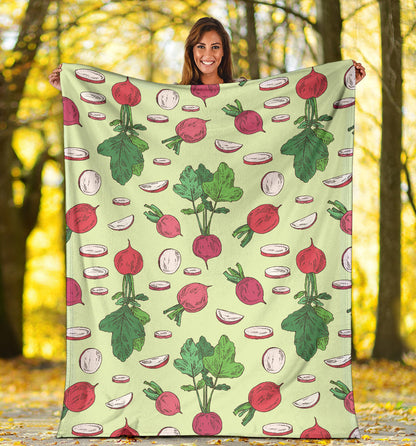 Radish Pattern Print Design A04 Premium Blanket