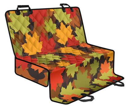 Maple Leaf Pattern Print Design 05 Rear Dog Car Seat Cover Hammock