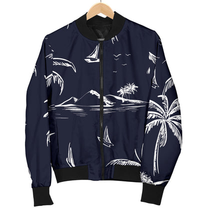 Pacific island Pattern Print Design A02 Men Bomber Jacket