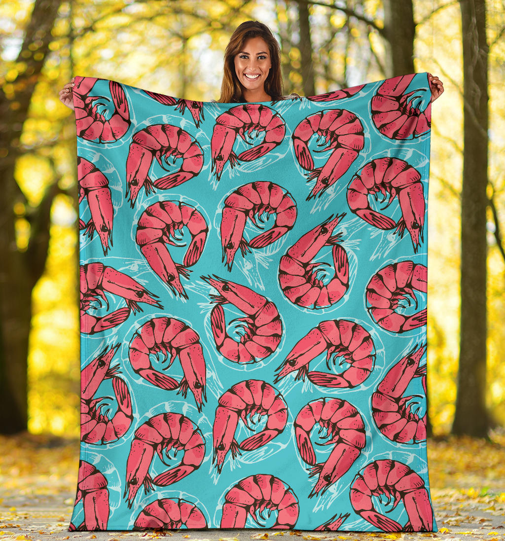 Prawn Pattern Print Design 01 Premium Blanket