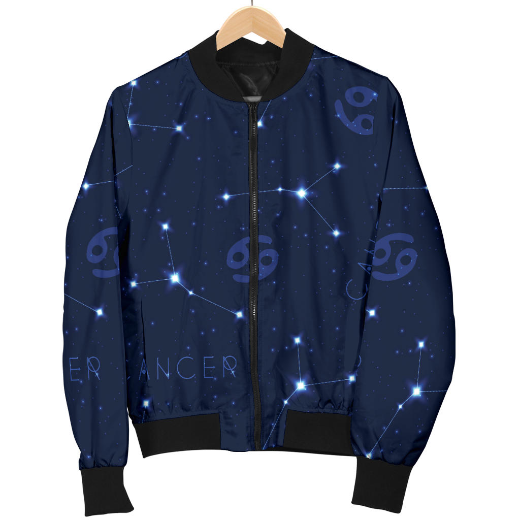 Cancer Zodiac Pattern Print Design 05 Men Bomber Jacket