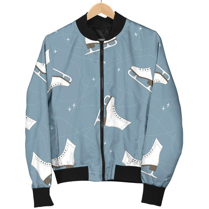 Ice Skate Pattern Print Design 02 Men Bomber Jacket