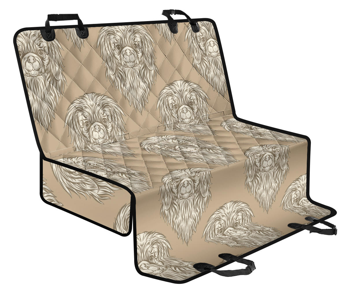 Pekingese Pattern Print Design A01 Rear Dog Car Seat Cover Hammock