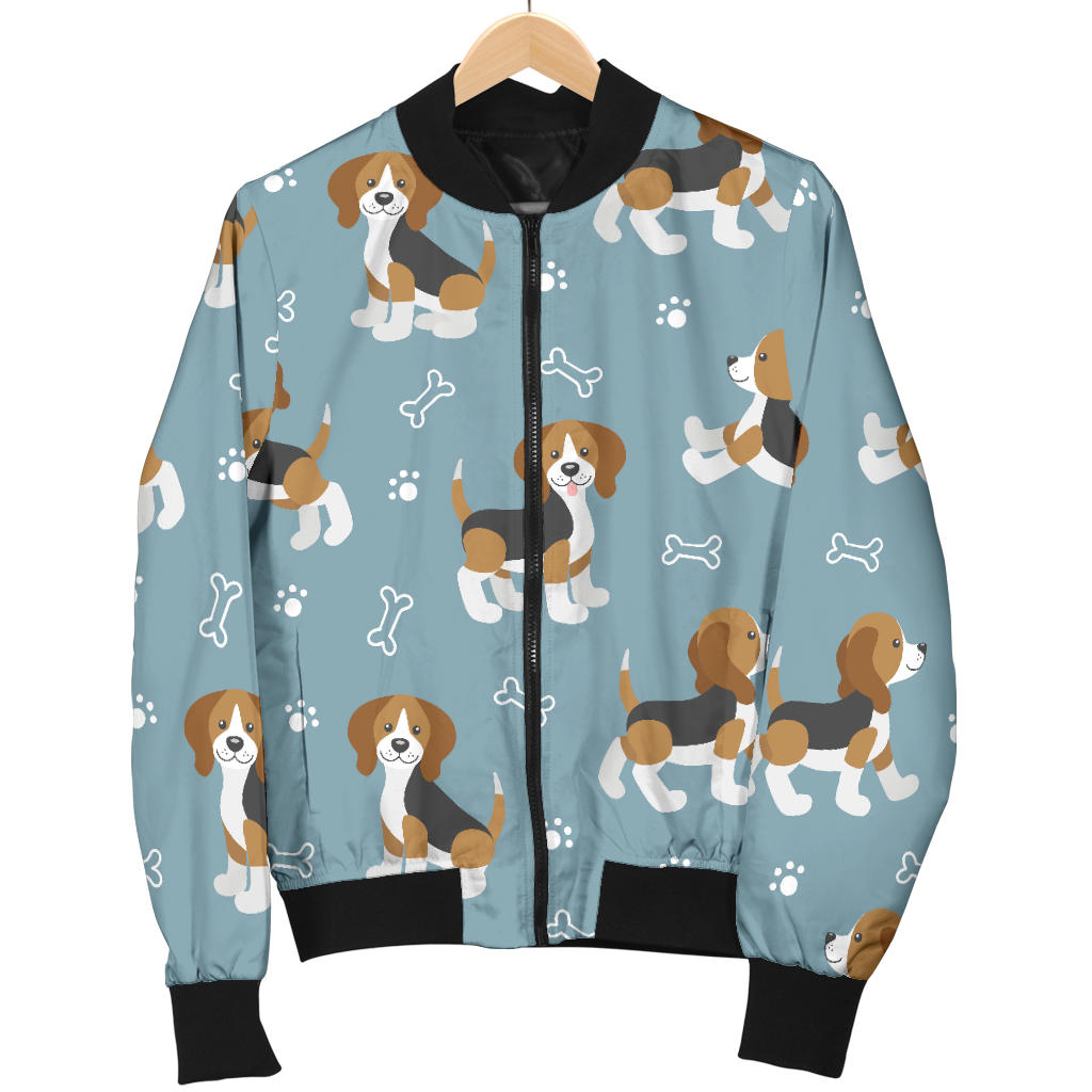 Beagle Pattern Print Design 02 Men Bomber Jacket