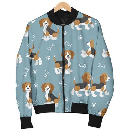 Beagle Pattern Print Design 02 Men Bomber Jacket