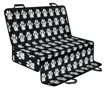 Paw Pattern Print Design A02 Rear Dog Car Seat Cover Hammock