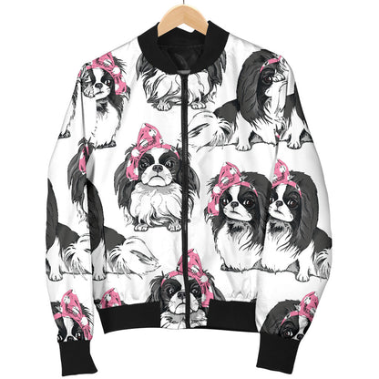 Japanese Chin Pattern Print Design 01 Men Bomber Jacket