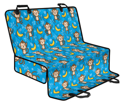 Monkey Pattern Print Design 05 Rear Dog Car Seat Cover Hammock