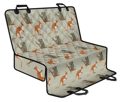 Koala Pattern Print Design 03 Rear Dog Car Seat Cover Hammock