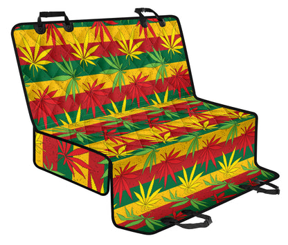 Rasta Pattern Print Design A03 Rear Dog Car Seat Cover Hammock