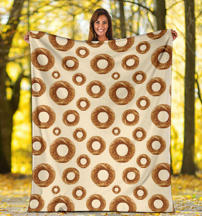 Bagel Pattern Print Design 01 Premium Blanket