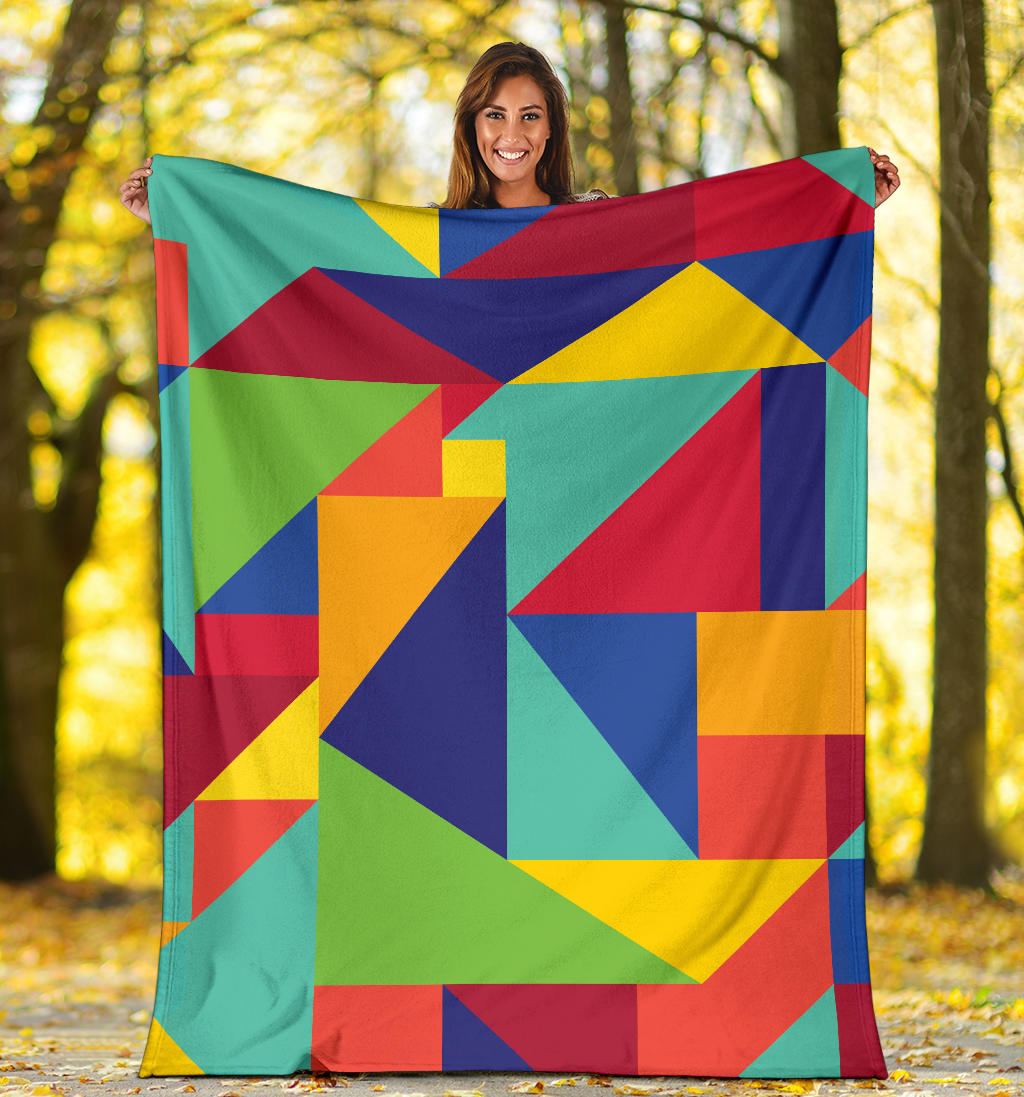 Mosaic Pattern Print Design 01 Premium Blanket