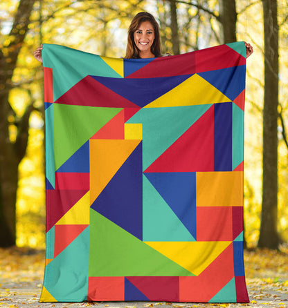 Mosaic Pattern Print Design 01 Premium Blanket