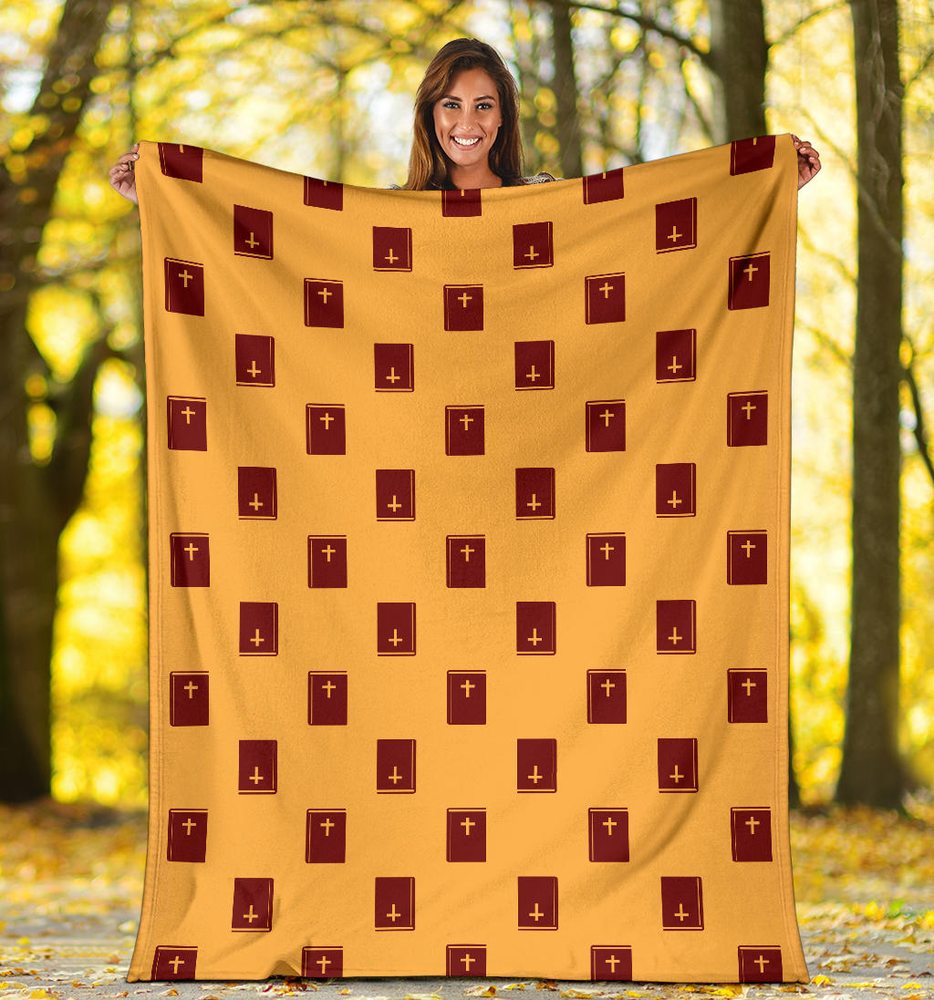Bible Pattern Print Design 05 Premium Blanket