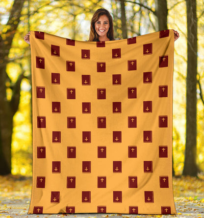Bible Pattern Print Design 05 Premium Blanket