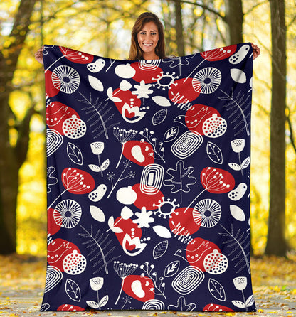 Nordic Pattern Print Design A02 Premium Blanket