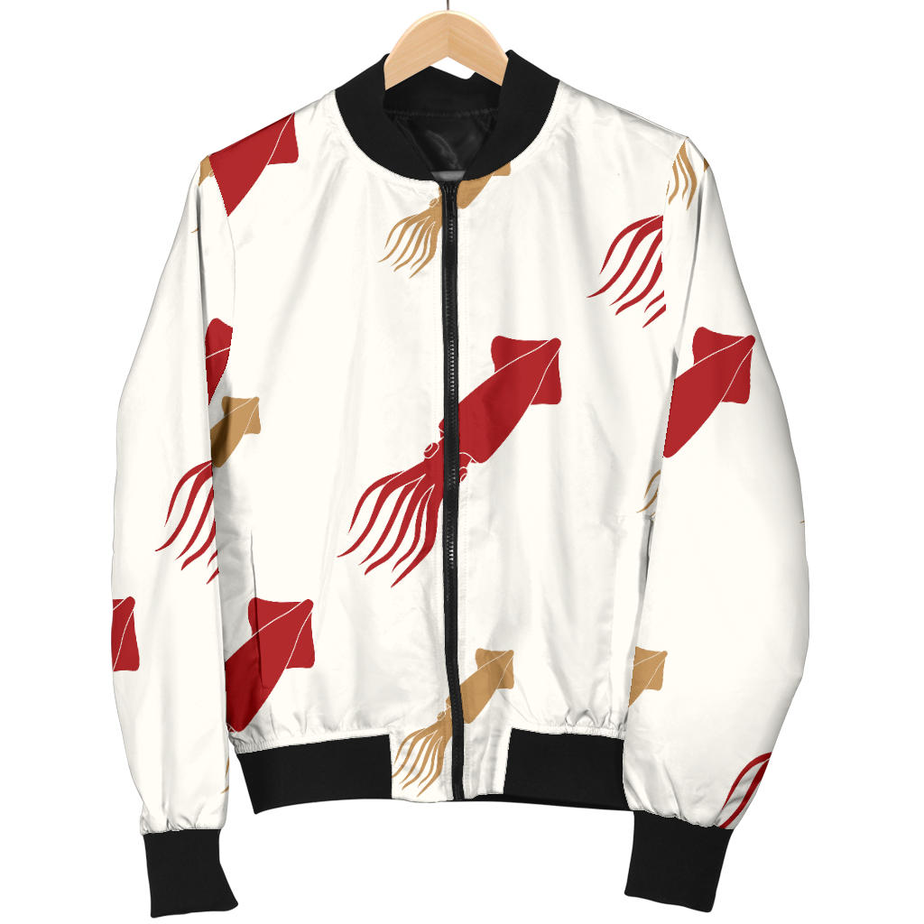 Giant Squid Pattern Print Design 01 Men Bomber Jacket