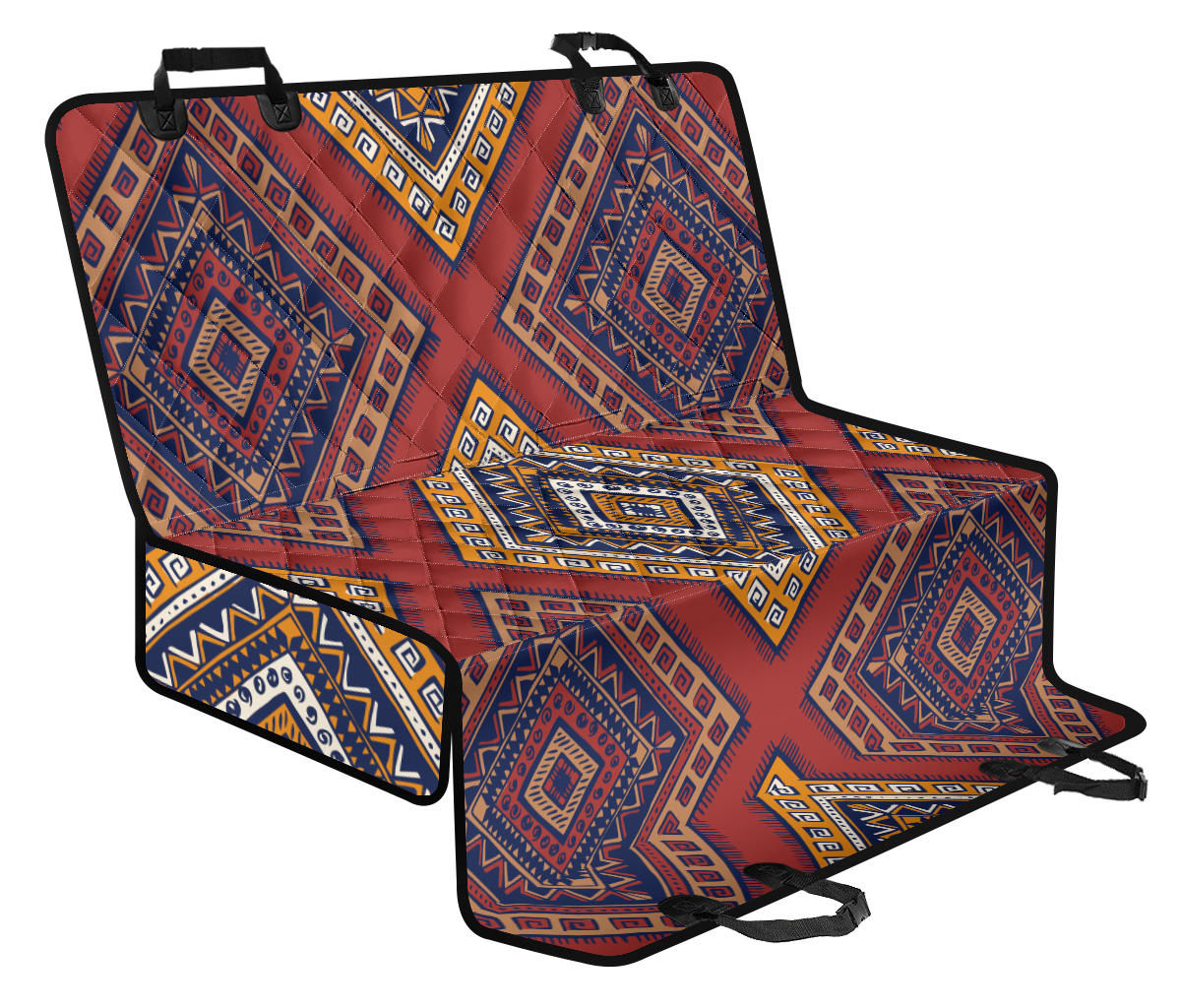 Native Pattern Print Design A06 Rear Dog Car Seat Cover Hammock