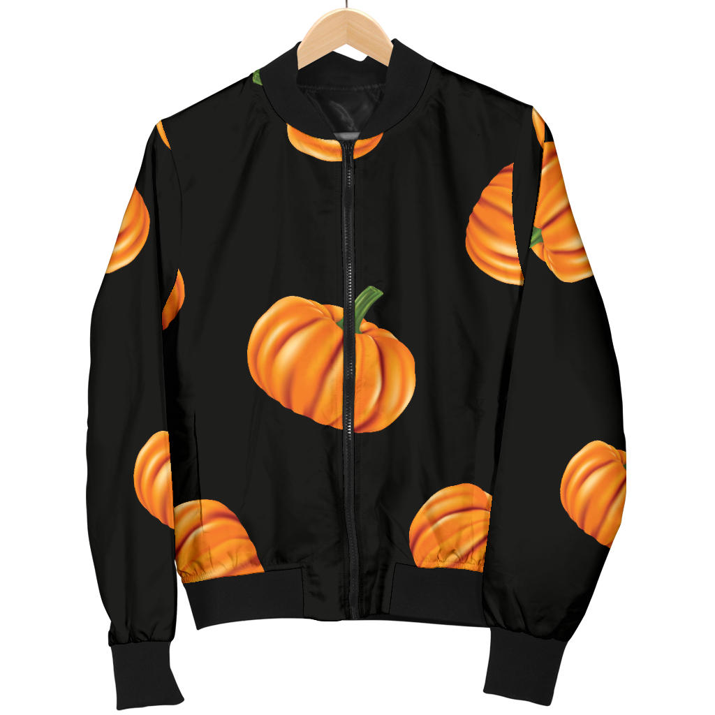 Pumpkin Pattern Print Design A05 Men Bomber Jacket