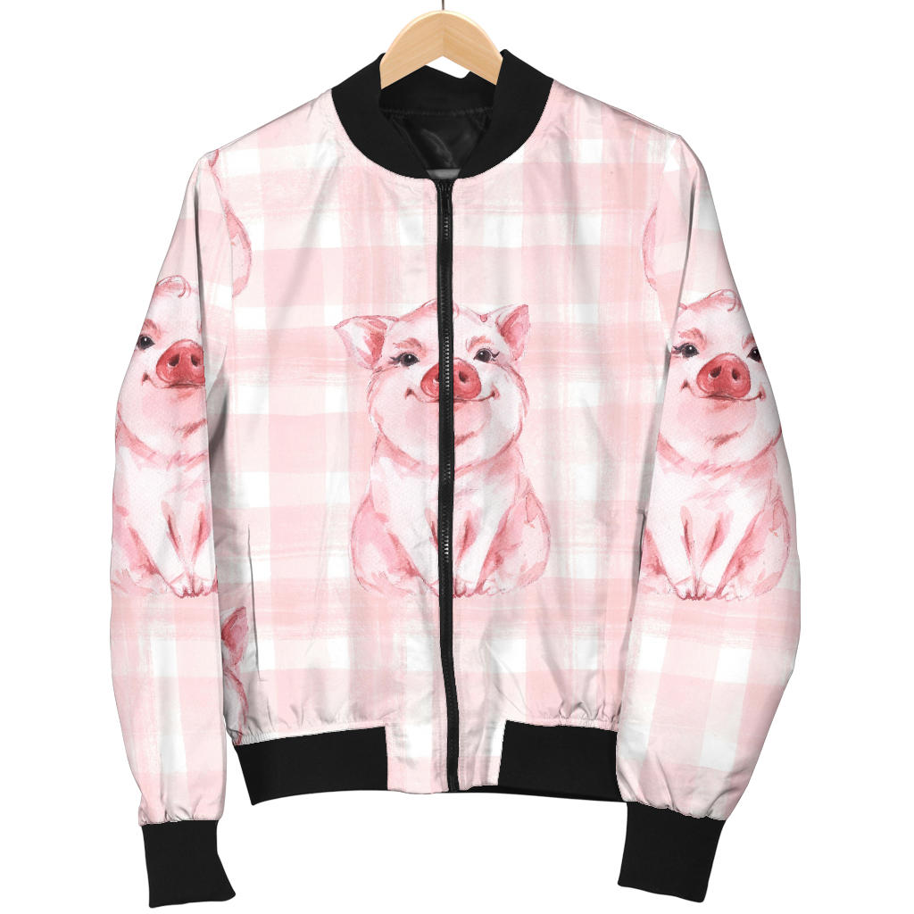 Pig Baby Pattern Print Design 01 Men Bomber Jacket