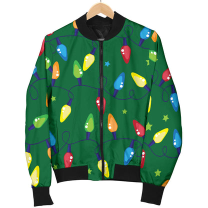 Christmas Light Pattern Print Design 02 Men Bomber Jacket