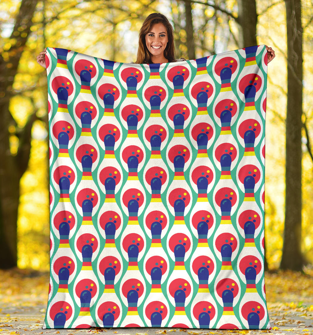 Bowling Pattern Print Design 05 Premium Blanket