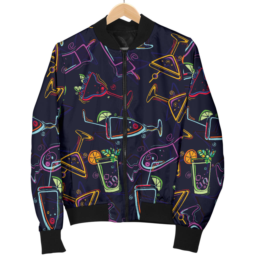 Cocktail Pattern Print Design 04 Men Bomber Jacket