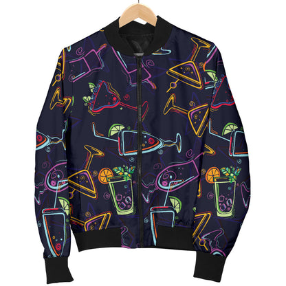 Cocktail Pattern Print Design 04 Men Bomber Jacket