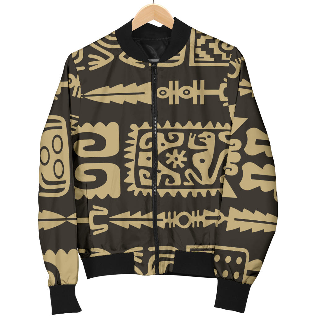 Mayan Pattern Print Design 03 Men Bomber Jacket