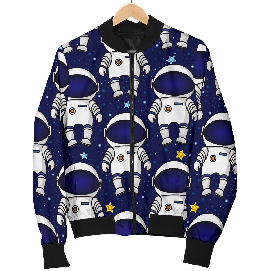 Astronaut Pattern Print Design 01 Men Bomber Jacket