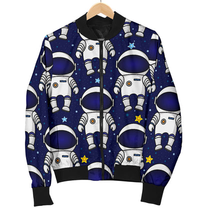 Astronaut Pattern Print Design 01 Men Bomber Jacket
