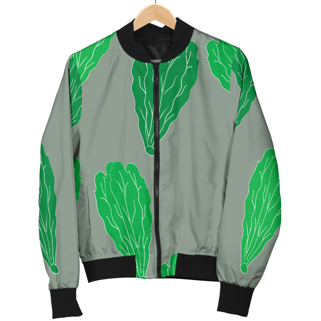 Lettuce Pattern Print Design 02 Men Bomber Jacket