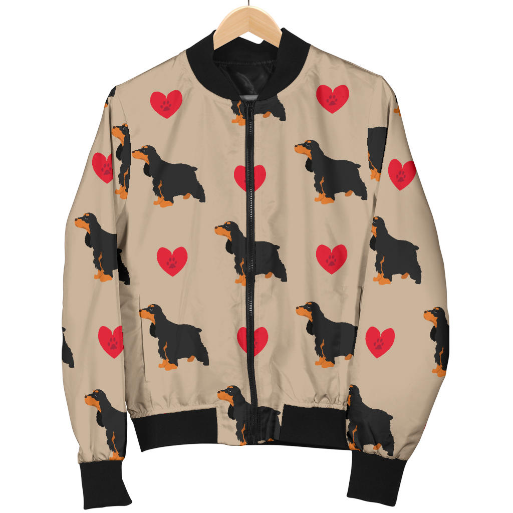 Cocker Pattern Print Design 02 Men Bomber Jacket