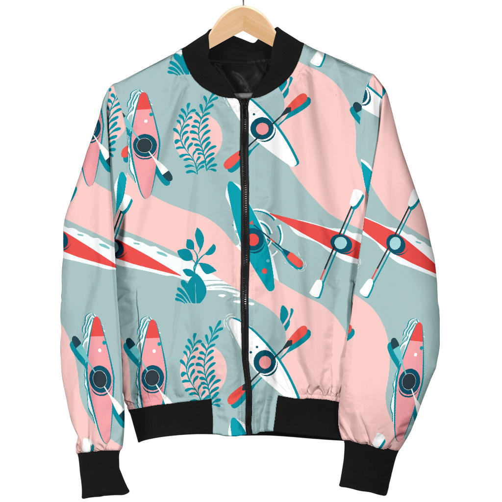 Kayak Pattern Print Design 05 Men Bomber Jacket