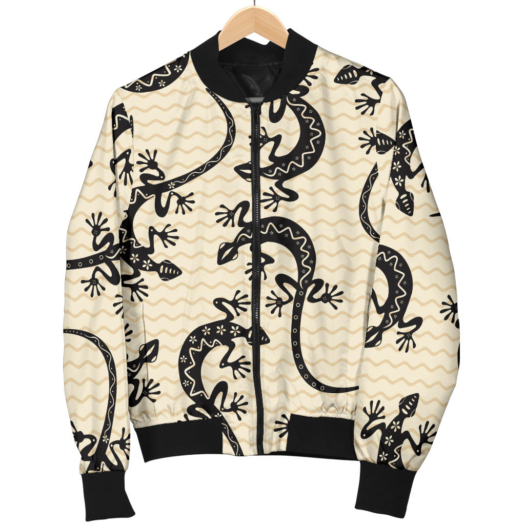 lizard Pattern Print Design 02 Men Bomber Jacket