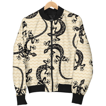 lizard Pattern Print Design 02 Men Bomber Jacket