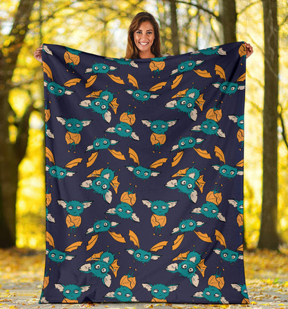 Bat Pattern Print Design 07 Premium Blanket