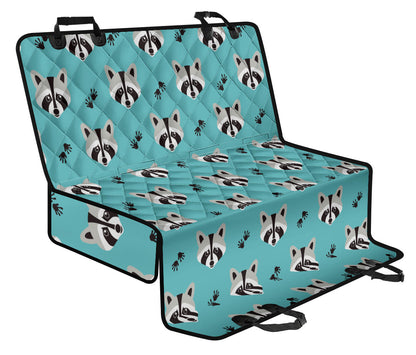 Raccoon Pattern Print Design A01 Rear Dog Car Seat Cover Hammock