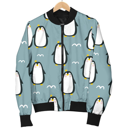 Penguin Pattern Print Design A02 Men Bomber Jacket