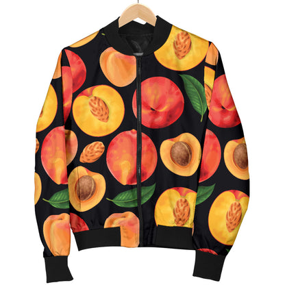 Peach Pattern Print Design A02 Men Bomber Jacket
