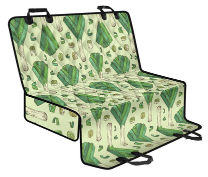 Leek Pattern Print Design 04 Rear Dog Car Seat Cover Hammock