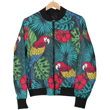 Parrot Pattern Print Design A05 Men Bomber Jacket